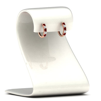 1/2 Carat Stunning Five Stone Huggie Hoops Earrings Fascinating Diamonds