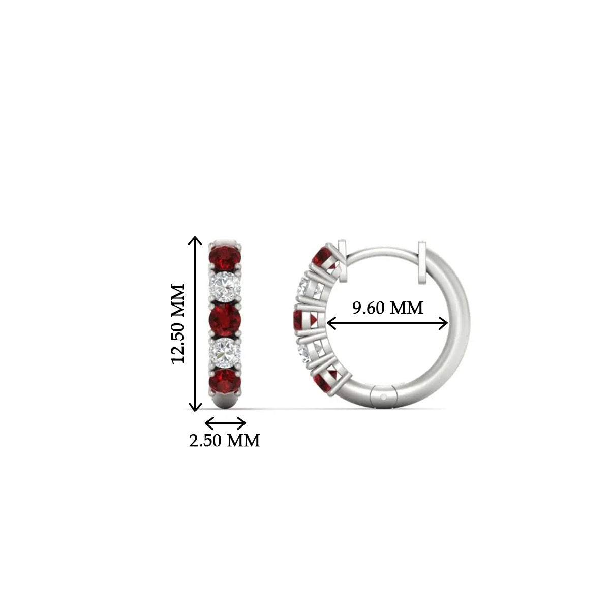 1/2 Carat Stunning Five Stone Huggie Hoops Earrings Fascinating Diamonds