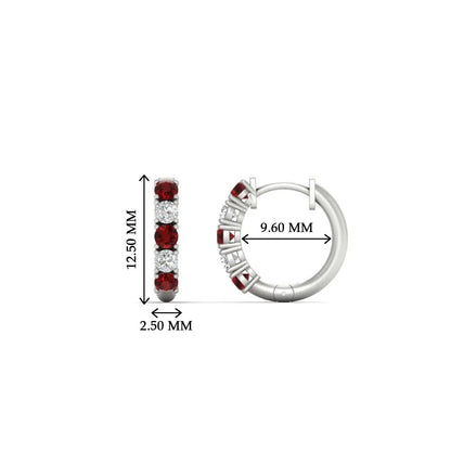 1/2 Carat Stunning Five Stone Huggie Hoops Earrings Fascinating Diamonds