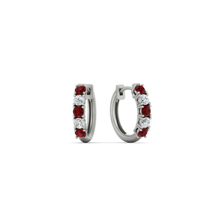 1/2 Carat Stunning Five Stone Huggie Hoops Earrings Fascinating Diamonds