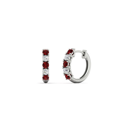 1/2 Carat Stunning Five Stone Huggie Hoops Earrings Fascinating Diamonds