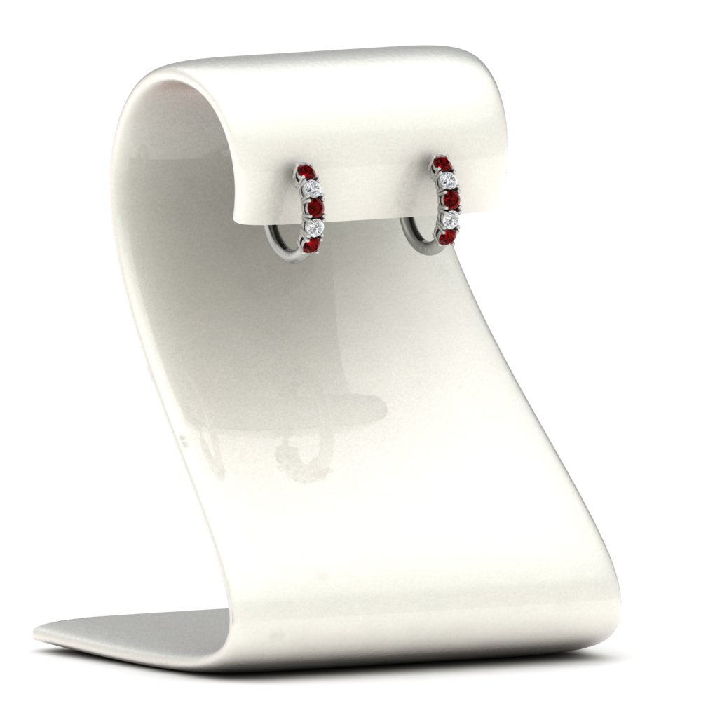 1/2 Carat Stunning Five Stone Huggie Hoops Earrings Fascinating Diamonds