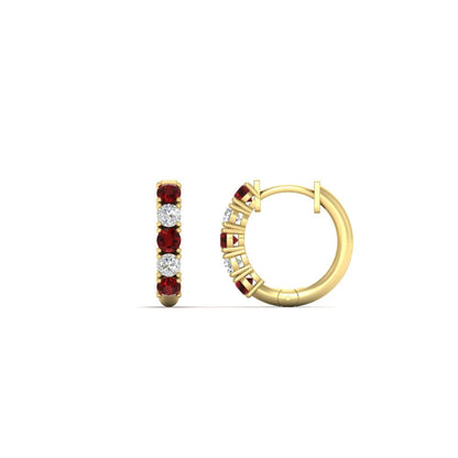 1/2 Carat Stunning Five Stone Huggie Hoops Earrings Fascinating Diamonds