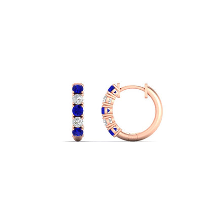 1/2 Carat Stunning Five Stone Huggie Hoops Earrings Fascinating Diamonds