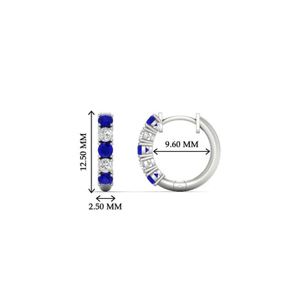 1/2 Carat Stunning Five Stone Huggie Hoops Earrings Fascinating Diamonds