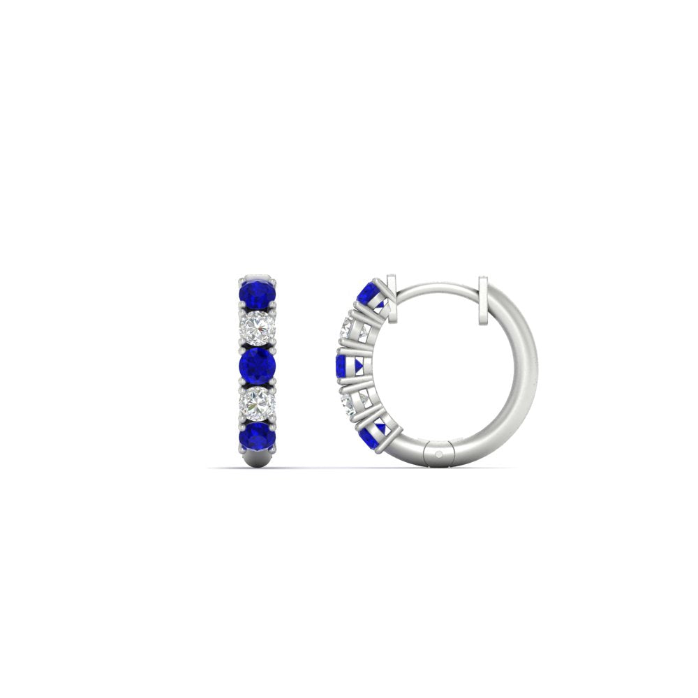 1/2 Carat Stunning Five Stone Huggie Hoops Earrings Fascinating Diamonds