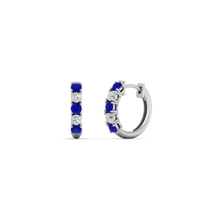 1/2 Carat Stunning Five Stone Huggie Hoops Earrings Fascinating Diamonds
