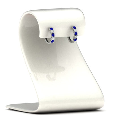 1/2 Carat Stunning Five Stone Huggie Hoops Earrings Fascinating Diamonds