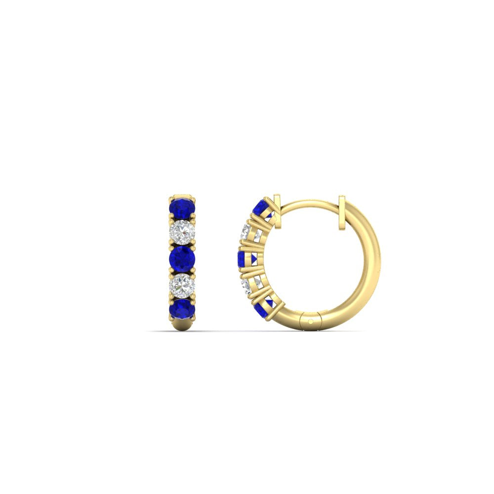 1/2 Carat Stunning Five Stone Huggie Hoops Earrings Fascinating Diamonds