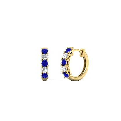 1/2 Carat Stunning Five Stone Huggie Hoops Earrings Fascinating Diamonds