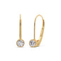 Lever Back Bezel Set Round Diamond Earrings Fascinating Diamonds