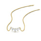 0.75 Carat 5 Stone Pear Shaped Diamond Necklace Fascinating Diamonds