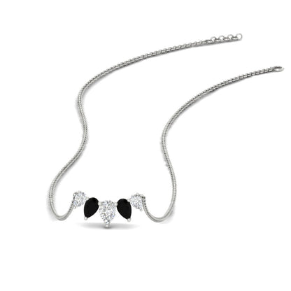0.75 Carat 5 Stone Pear Shaped Diamond Necklace Fascinating Diamonds