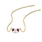 0.75 Carat 5 Stone Pear Shaped Diamond Necklace Fascinating Diamonds