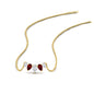 0.75 Carat 5 Stone Pear Shaped Diamond Necklace Fascinating Diamonds