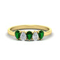 0.75 Carat 5 Stone Wedding Band Diamond Teardrop Fascinating Diamonds
