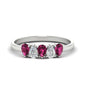 0.75 Carat 5 Stone Wedding Band Diamond Teardrop Fascinating Diamonds