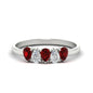 0.75 Carat 5 Stone Wedding Band Diamond Teardrop Fascinating Diamonds