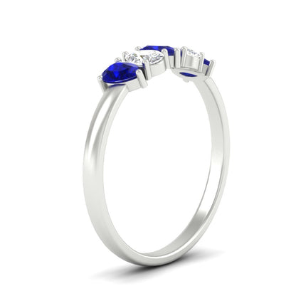 0.75 Carat 5 Stone Wedding Band Diamond Teardrop Fascinating Diamonds