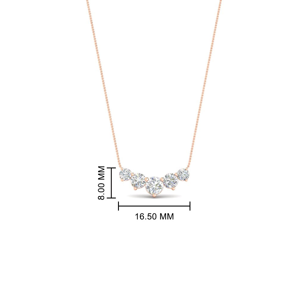 0.75 Carat Graduating Round Diamond Pendant Fascinating Diamonds