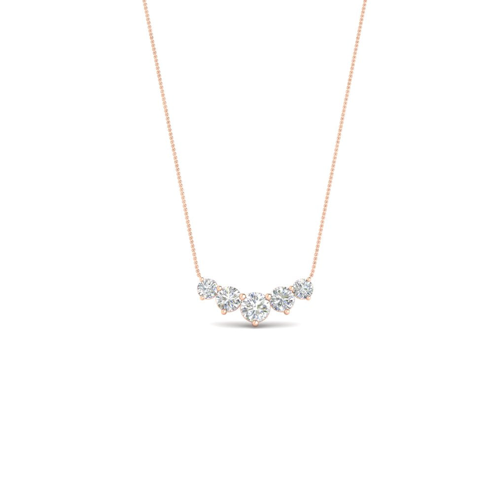 0.75 Carat Graduating Round Diamond Pendant Fascinating Diamonds