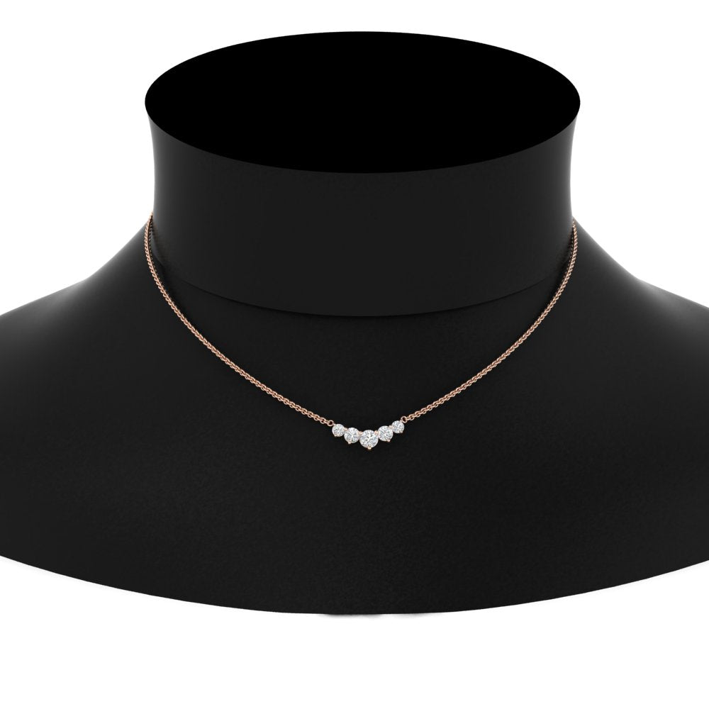 0.75 Carat Graduating Round Diamond Pendant Fascinating Diamonds