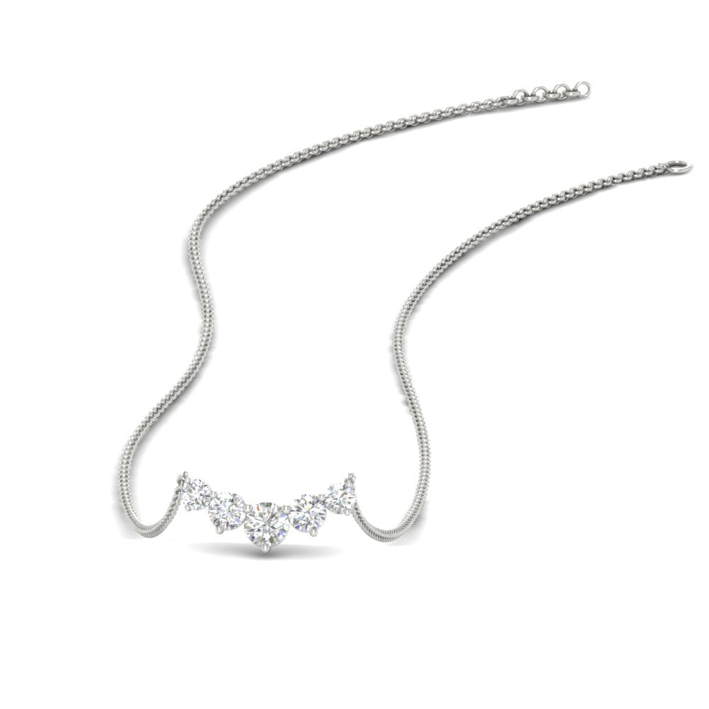 0.75 Carat Graduating Round Diamond Pendant Fascinating Diamonds