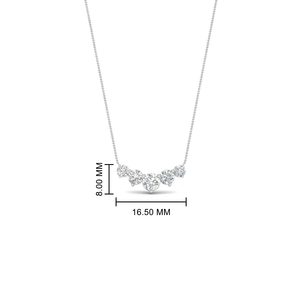 0.75 Carat Graduating Round Diamond Pendant Fascinating Diamonds