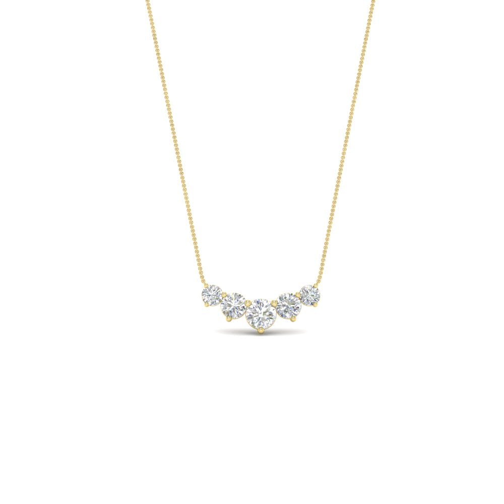 0.75 Carat Graduating Round Diamond Pendant Fascinating Diamonds
