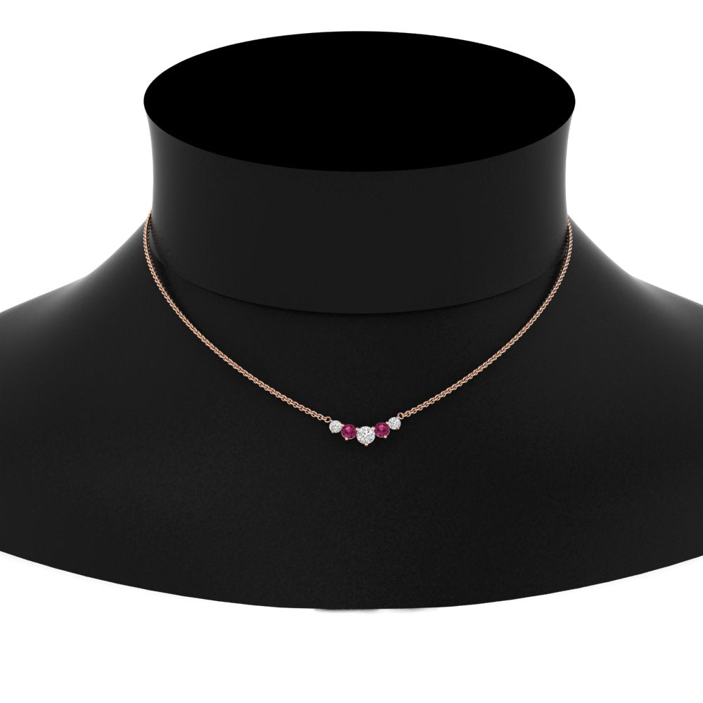 0.75 Carat Graduating Round Diamond Pendant Fascinating Diamonds