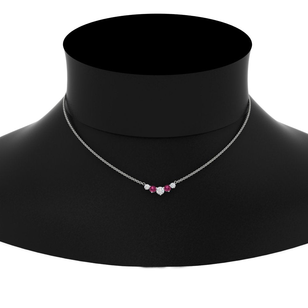 0.75 Carat Graduating Round Diamond Pendant Fascinating Diamonds