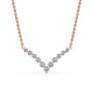 Round Graduated V-Necklace Fascinating Diamonds