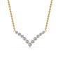 Round Graduated V-Necklace Fascinating Diamonds