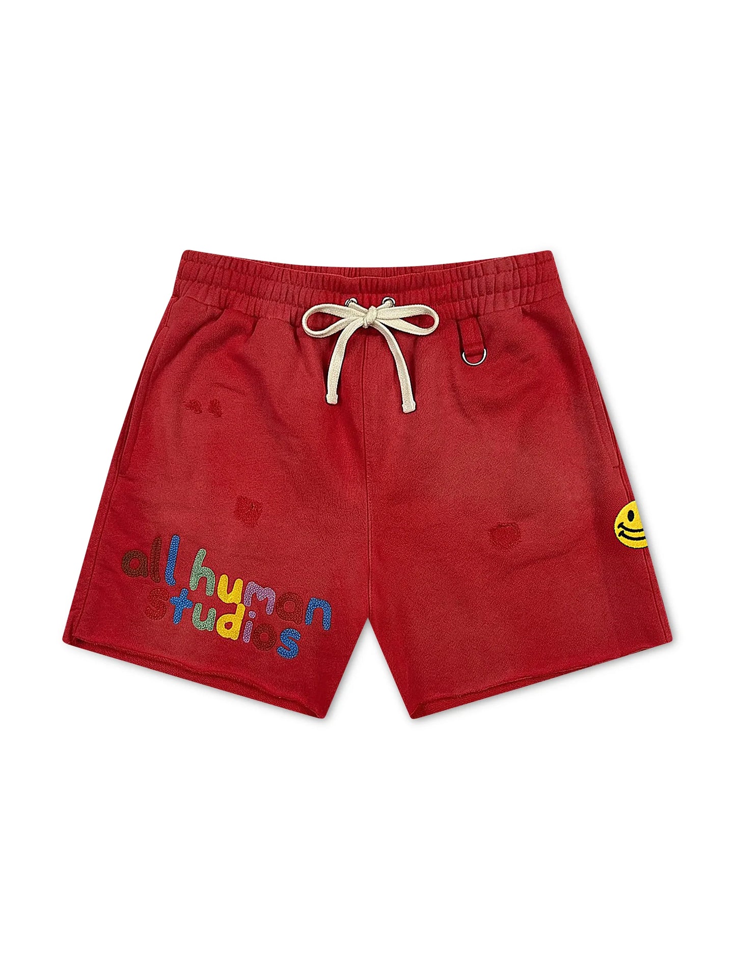 All Human H.O.M.E Shorts - Red Wash Denim Exchange