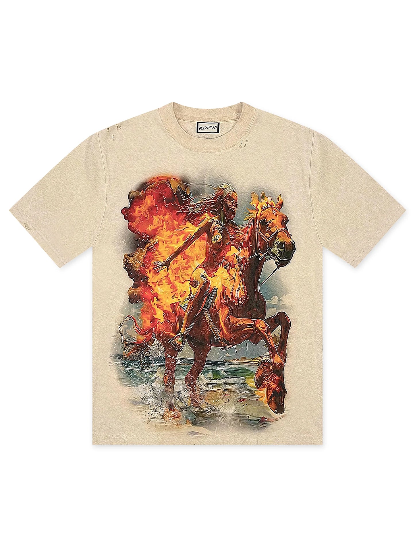 All Human Last Rodeo Tee - Cream Denim Exchange