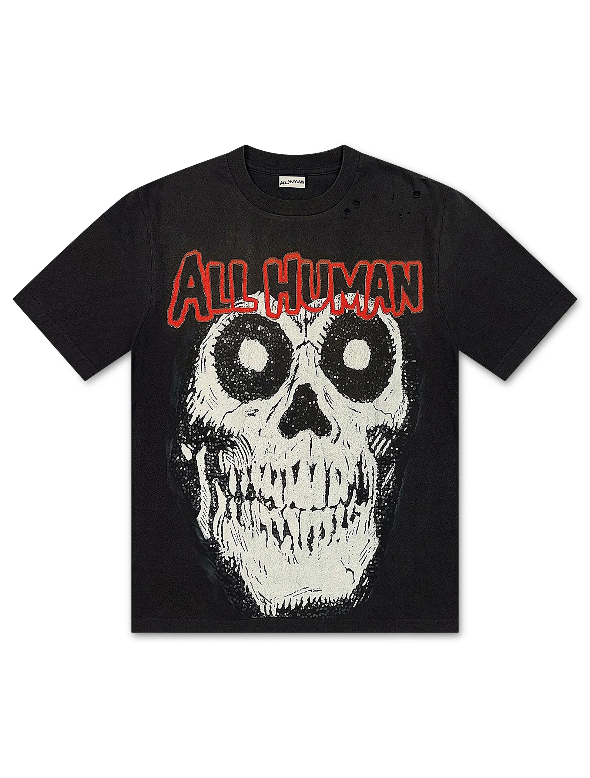All Human Famous Tee - Black Wash Denim Exchange