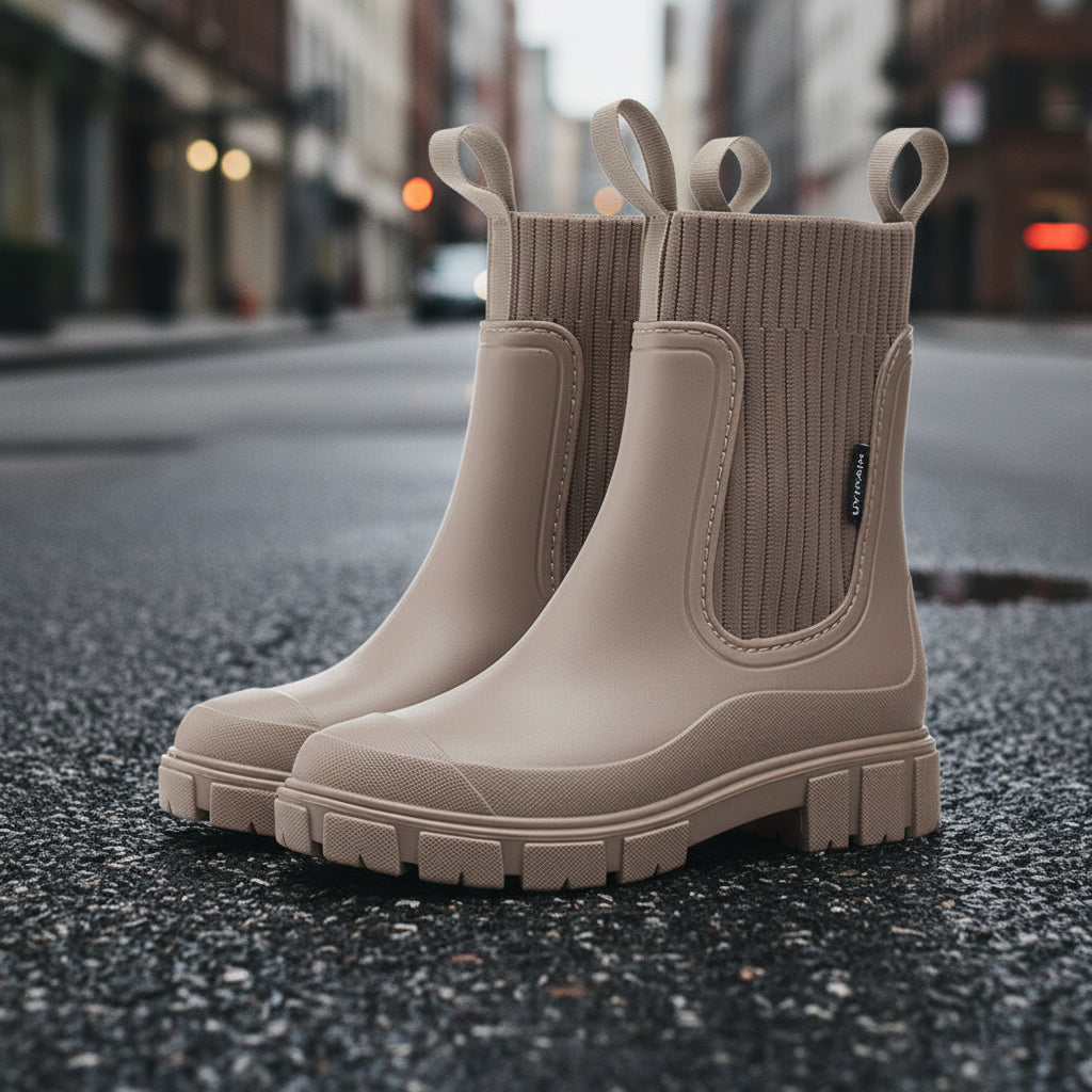 Women’s Waterproof Height-Increasing Rain Boots FitiqueFit