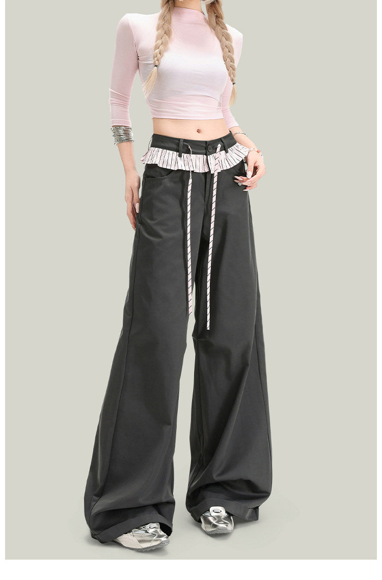 Women’s Vintage Lace Panel Casual Pants FitiqueFit