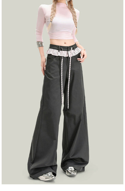 Women’s Vintage Lace Panel Casual Pants FitiqueFit