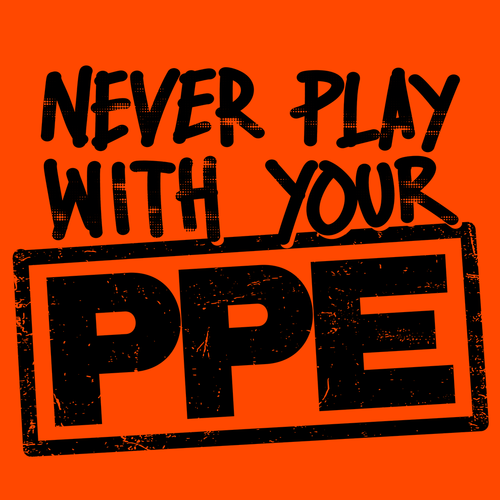 Never Play With Your PPE - Long Sleeve Hi-Vis T-Shirt Armed American Supply
