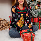 Loose Casual Women’s Christmas Tree Contrast-Color Jacquard Sweater FitiqueFit