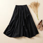Women's Summer All Cotton Loose Western Style Mid-length Draping A- Line Skirt Grayceful LLC
