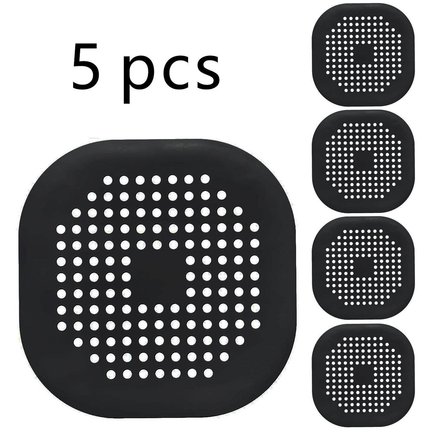 5pcs/3pcs/1pc Silicone Hair Filter | Bathtub and Shower Floor Drain Plug, Kitchen Deodorant Plug, Anti-Clogging Sink Filter NovaCart