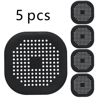 5pcs/3pcs/1pc Silicone Hair Filter | Bathtub and Shower Floor Drain Plug, Kitchen Deodorant Plug, Anti-Clogging Sink Filter NovaCart