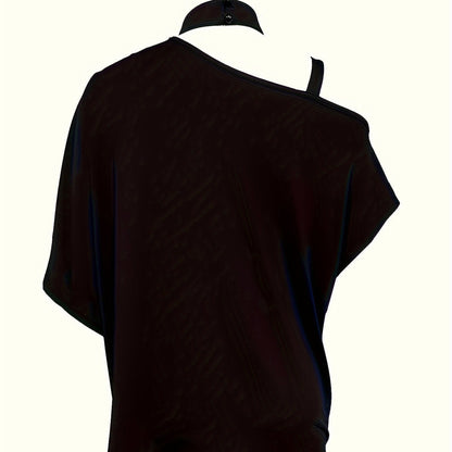 Women’s One-Shoulder Printed T-Shirt FitiqueFit