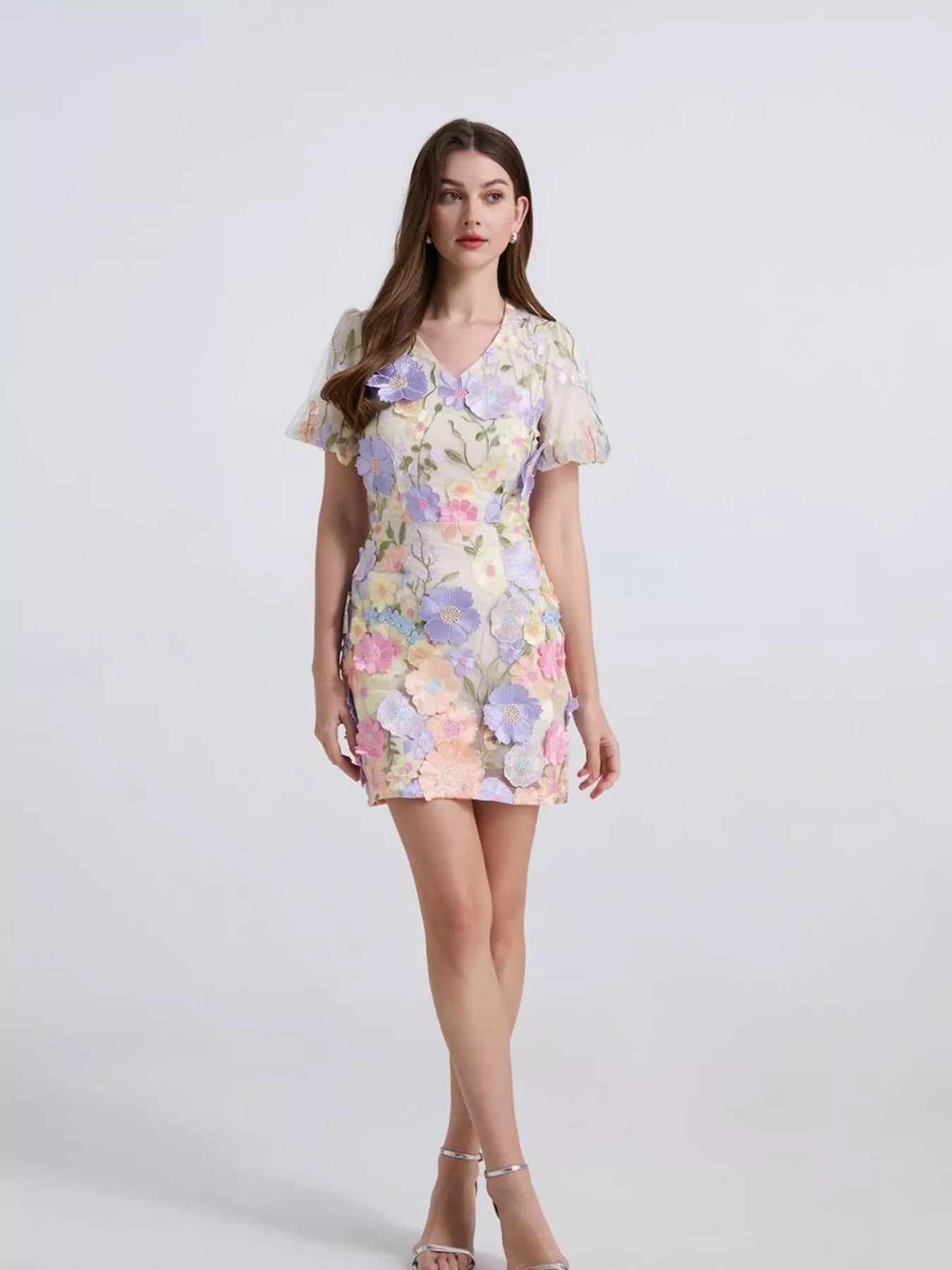 Floral Puff Sleeve Mini Dress New Era Fashion LLc