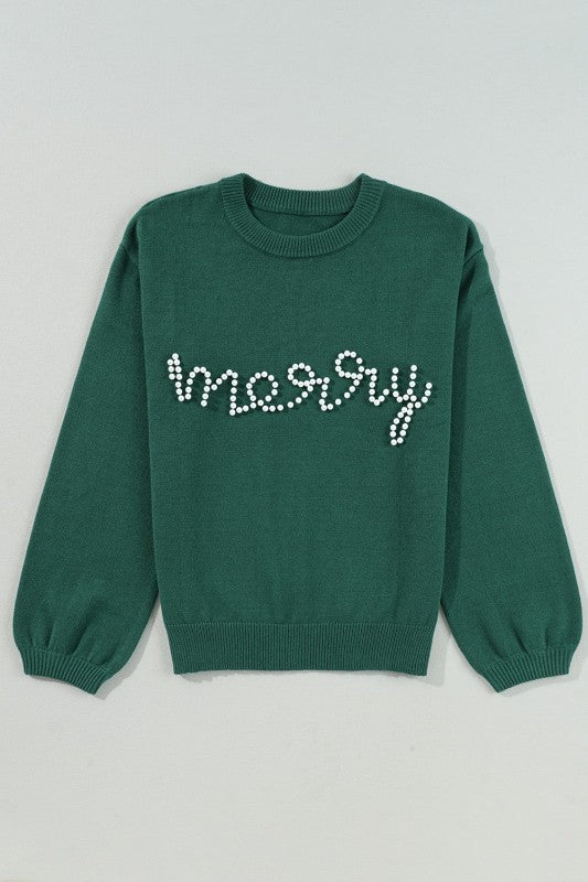 Christmas Merry Pearl Beaded Sweater Shop Style & More | Fresh Looks, Everyday Deals & Free Shipping