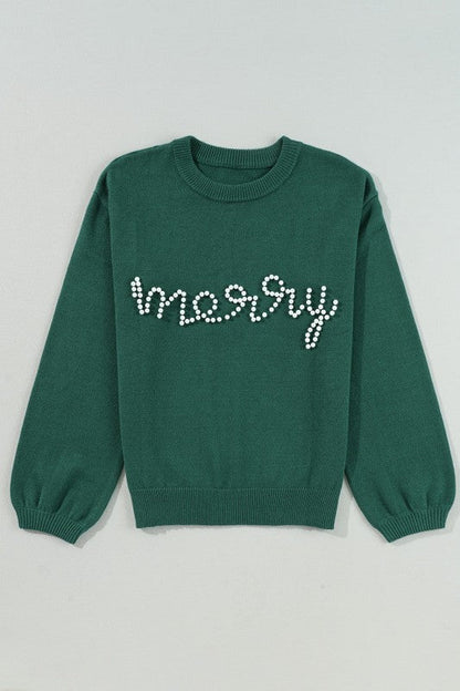 Christmas Merry Pearl Beaded Sweater Shop Style & More | Fresh Looks, Everyday Deals & Free Shipping