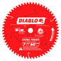 Diablo D0760X 7-1/4" x 60 Tooth Ultra Finish Saw Blade VM Hardware