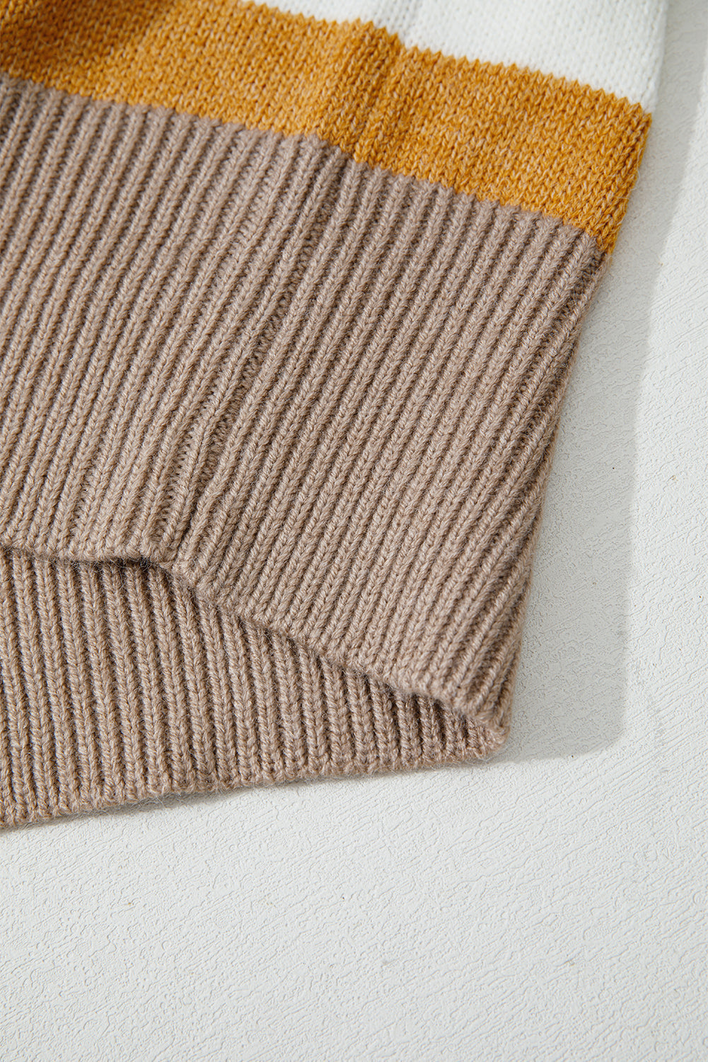 Multicolour Striped Colorblock Drop Shoulder Plus Size Sweater Garden Naked Curves